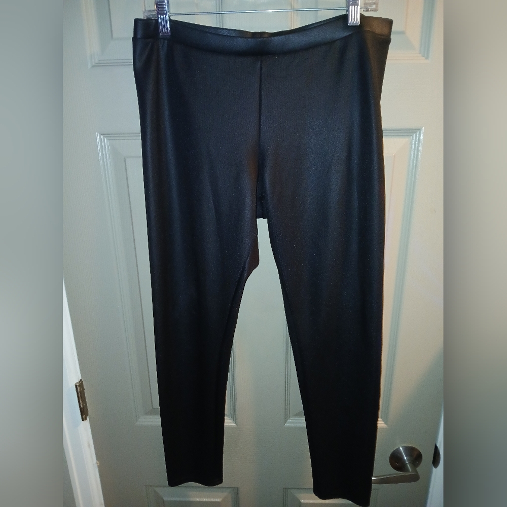 Lauren Conrad Women's Large Stretch Fit Imitation Leather Leggings Pants